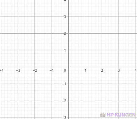 Lodrät linje: y = 2